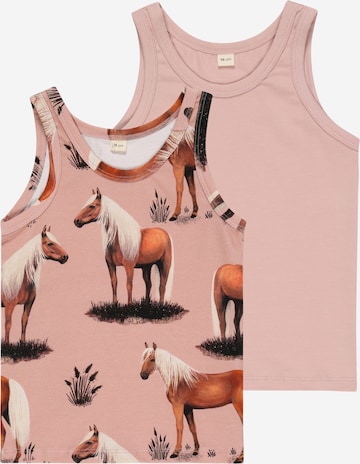 Walkiddy - Camiseta térmica 'Beauty horses' en rosa: frente