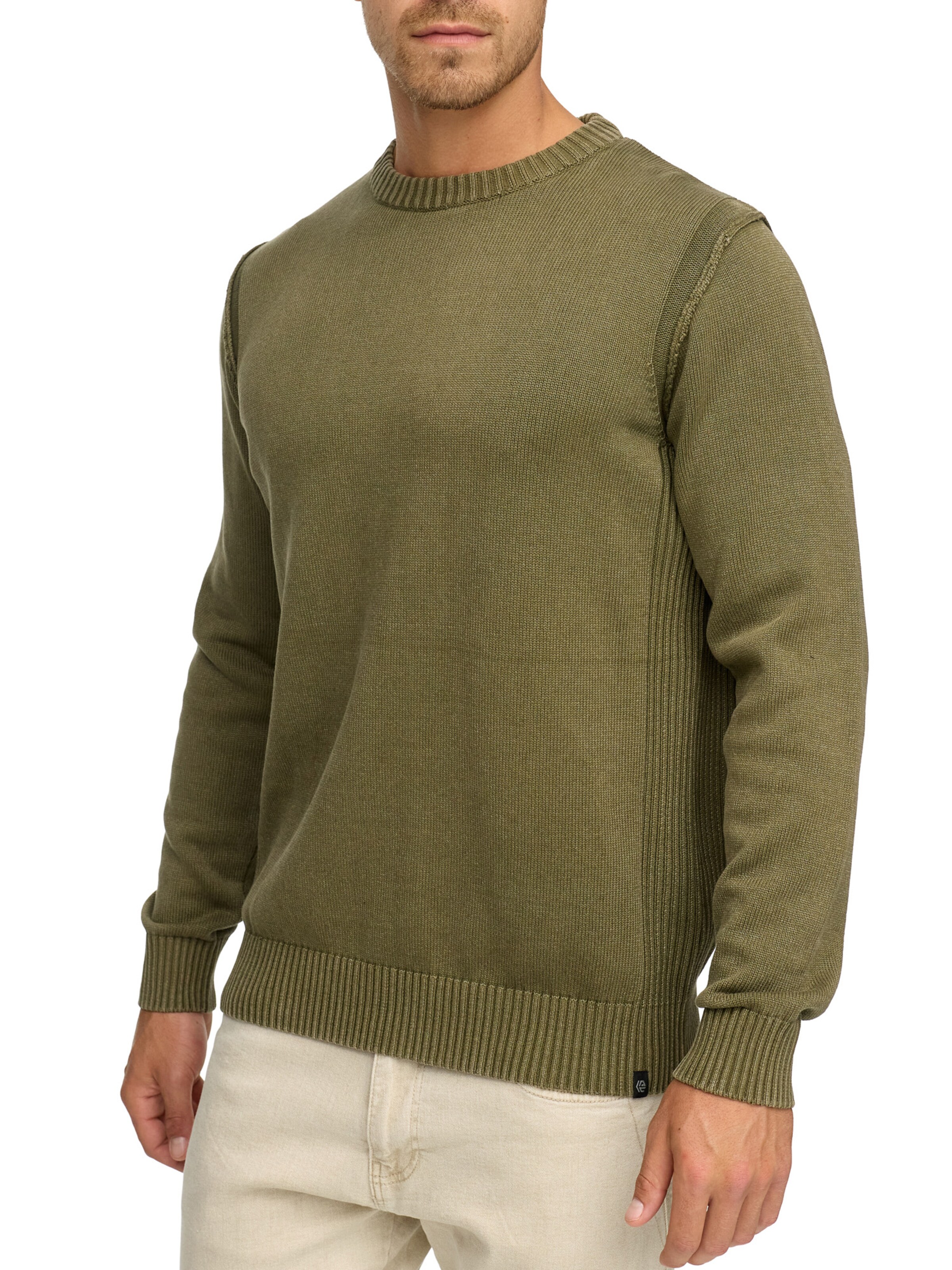 INDICODE JEANS Sweater in Green: front