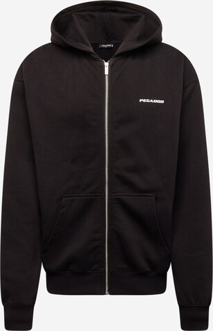 Pegador Zip-Up Hoodie 'COLNE' in Black: front