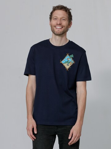 Watapparel Shirt ' Beach is calling ' in Blauw: voorkant