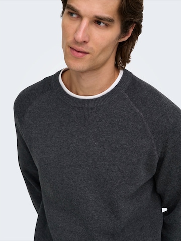 Pullover 'ONSVILLAS' di Only & Sons in grigio