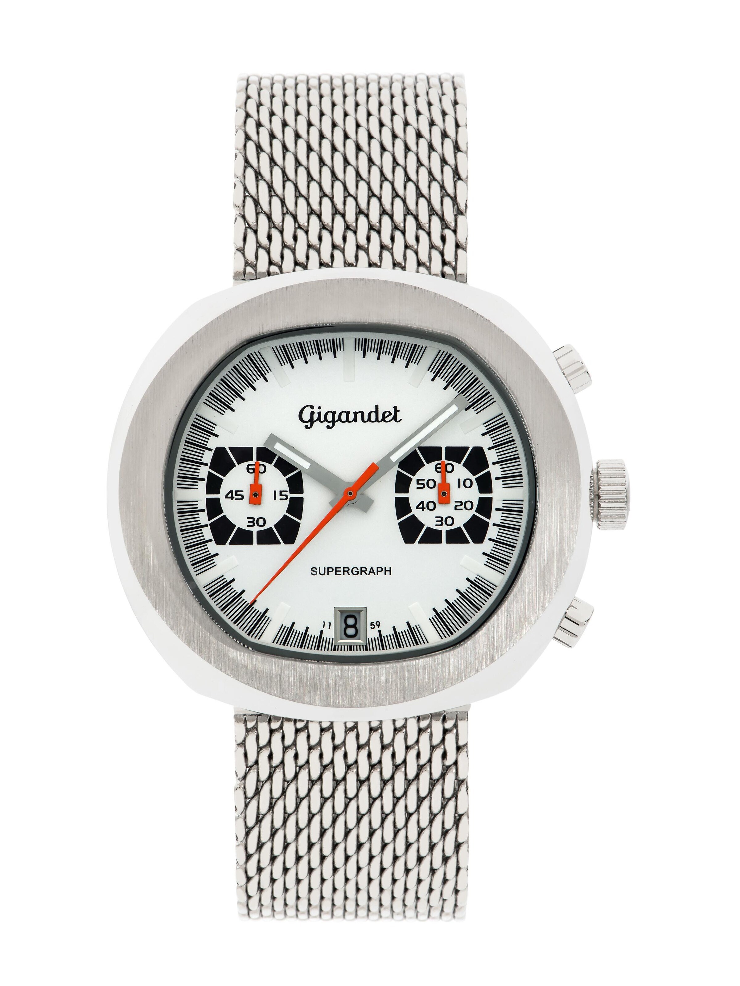 Montre à affichage analogique 'SUPERGRAPH' Gigandet en argent : devant