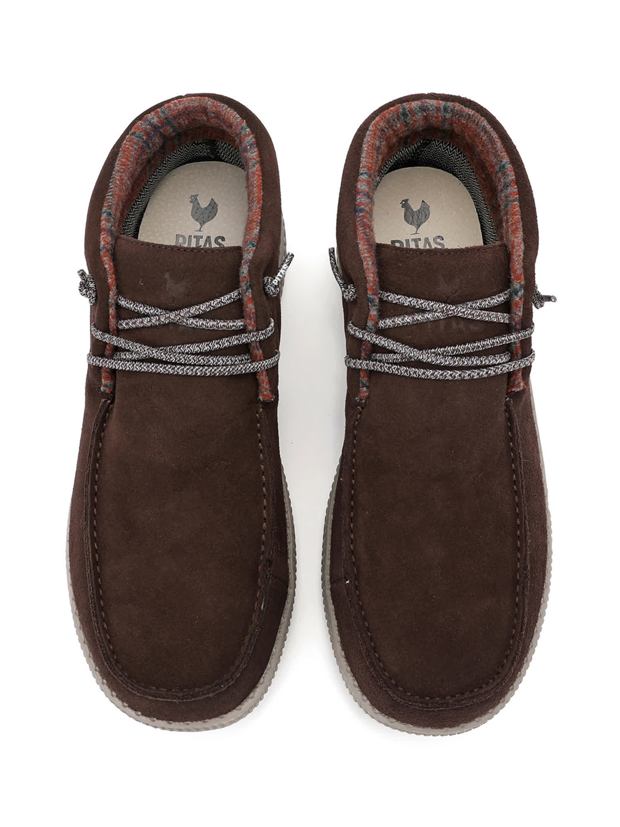 Walk In Pitas Lace-up boots 'Wallabee' in Brown: top