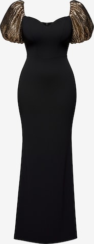 Robe de soirée GODDIVA en noir : devant