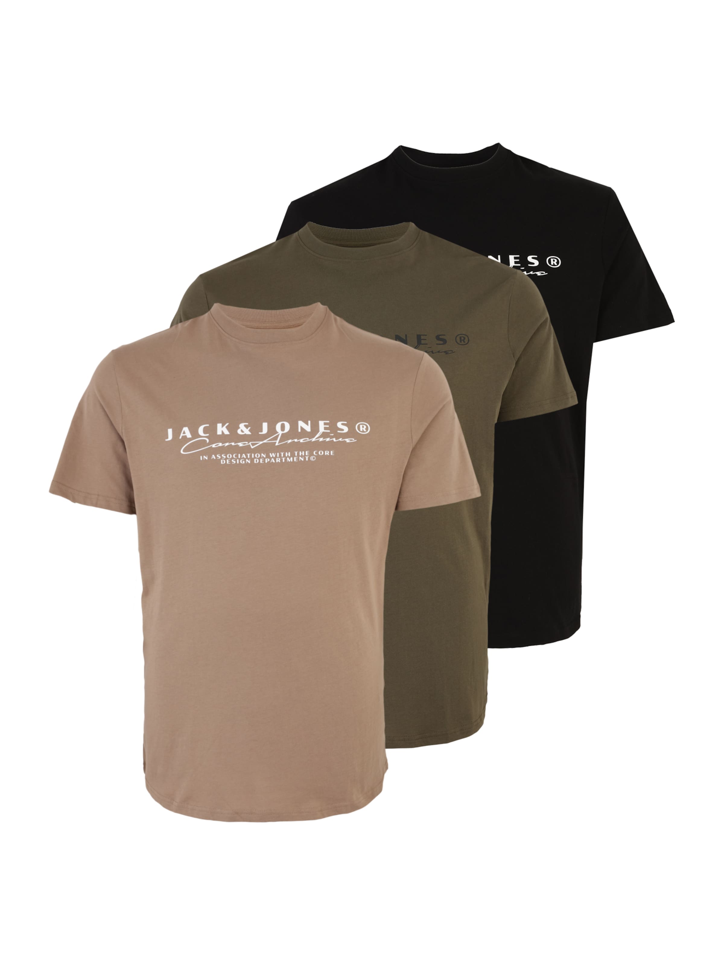 bēšs Jack & Jones Plus T-Krekls 'JCOPOINT': no priekšpuses