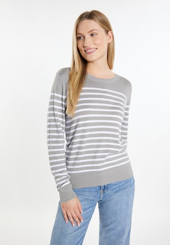 Pull-over DreiMaster Maritim en gris : devant