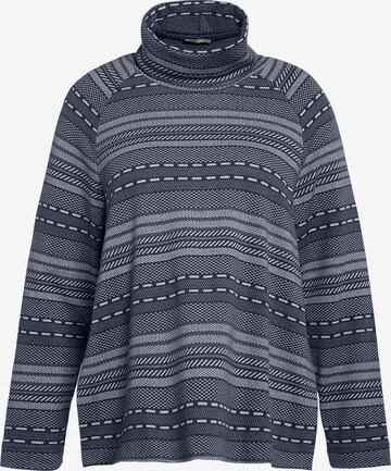 Ulla Popken Sweatshirt  (GOTS) in Blau: predná strana