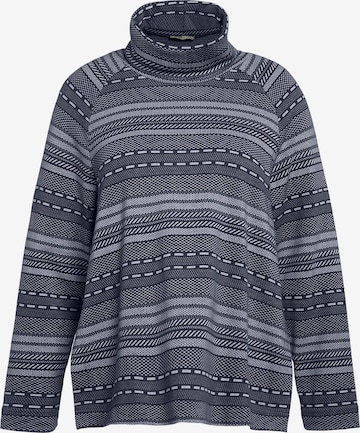 Ulla Popken Sweatshirt  (GOTS) in Blau: predná strana