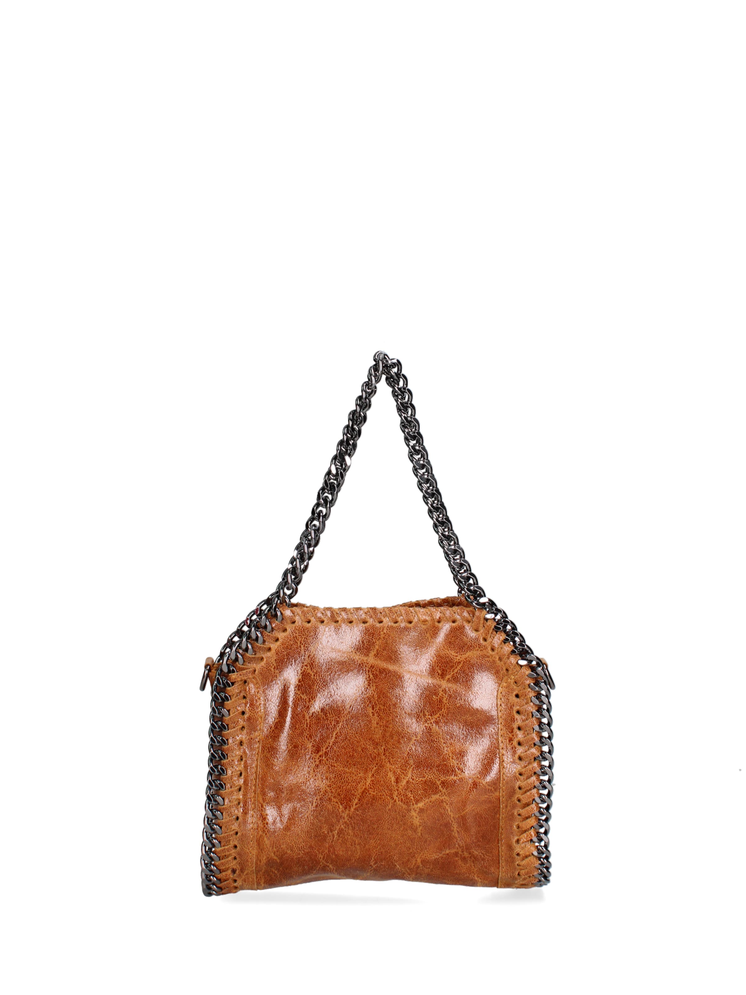 Borsa a mano 'Borsa a mano donna pelle scamosciata stampata con zip - Zefira Chic' di Gave Lux in marrone: frontale