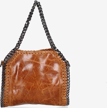 Borsa a mano 'Borsa a mano donna pelle scamosciata stampata con zip - Zefira Chic' di Gave Lux in marrone: frontale