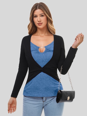 LapaPlus Top in Blauw: voorkant