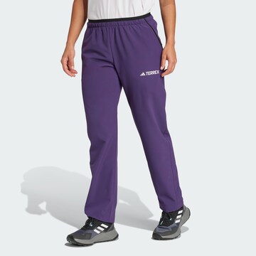 ADIDAS TERREX Regular Sports trousers 'Liteflex' in Purple: front