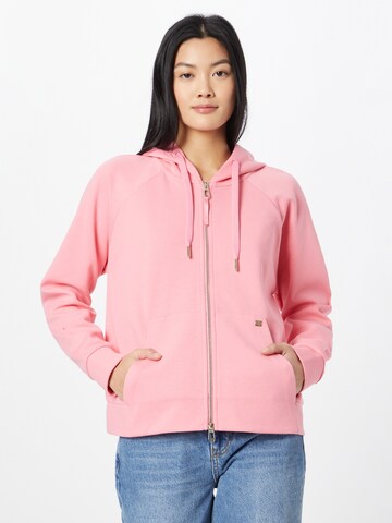 ladies pink zipped hoodie