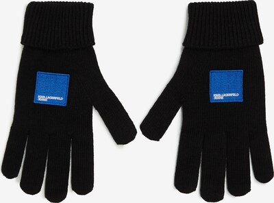 KARL LAGERFELD JEANS Fingerhandschuhe in blau / schwarz / weiß, Produktansicht