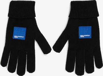 KARL LAGERFELD JEANS Full finger gloves in Black: front