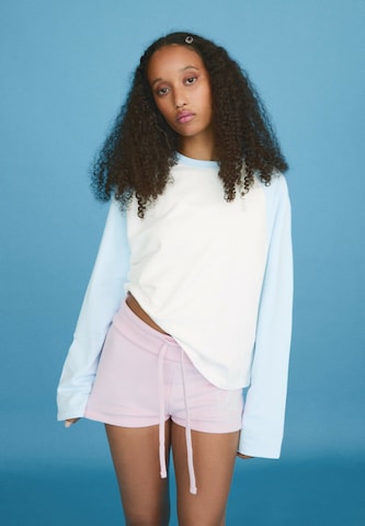 Bershka Tričko - Biela: predná strana