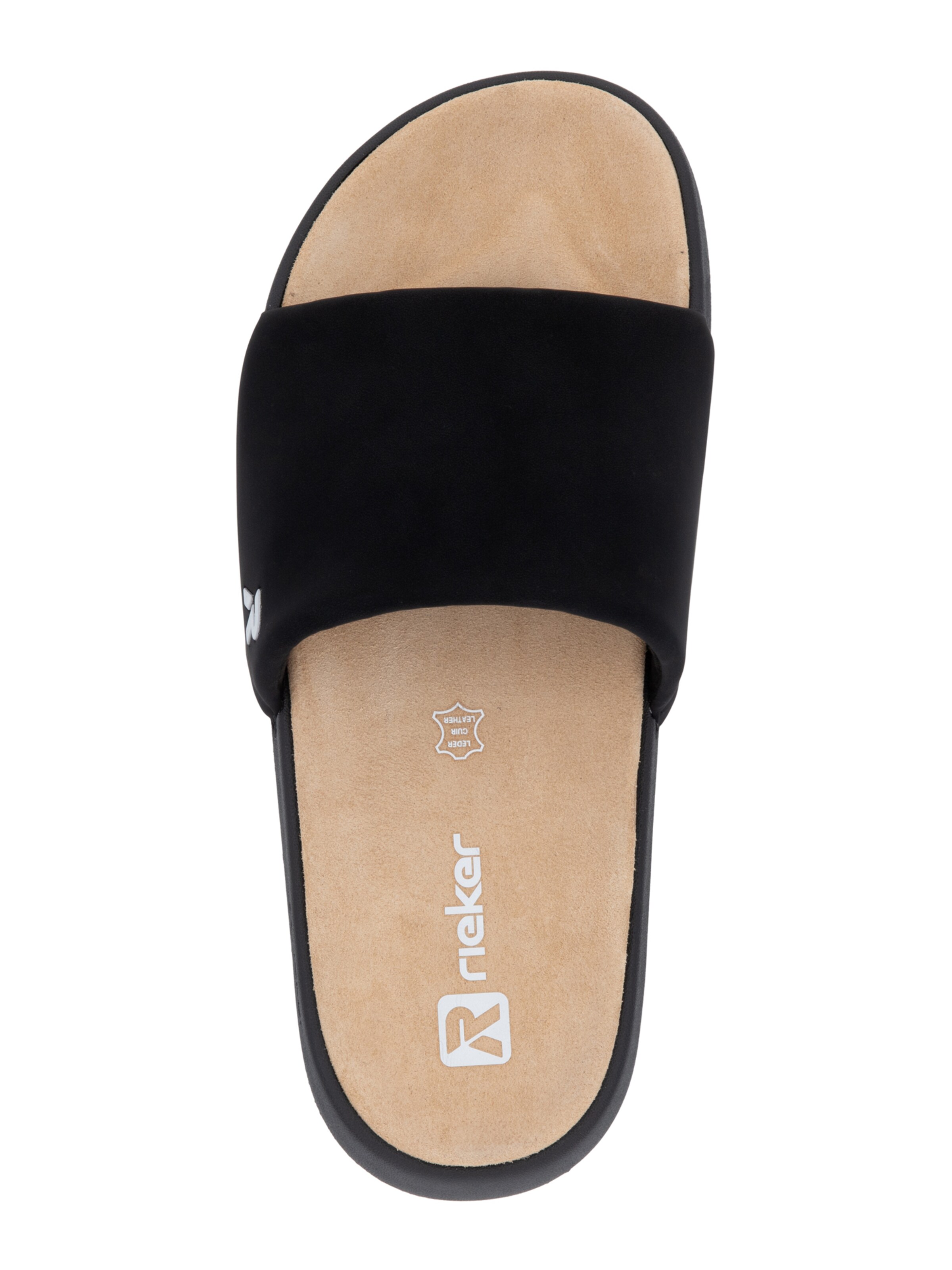 juoda Rieker Šlepetės