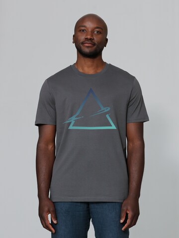 T-Shirt ' Triangle ' Watapparel en gris : devant