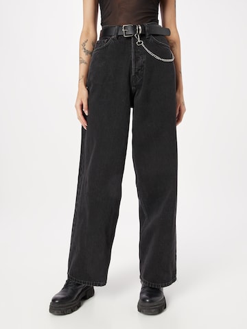 Wide leg Jeans 'Astro' di WEEKDAY in nero: frontale