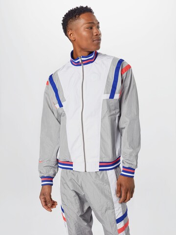 NIKE Athletic Jacket in Grey: front