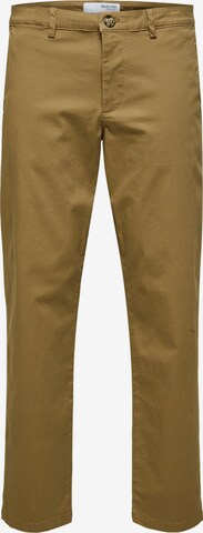 SELECTED HOMMEregular Chino hlače 'New Miles' - smeđa boja: prednji dio