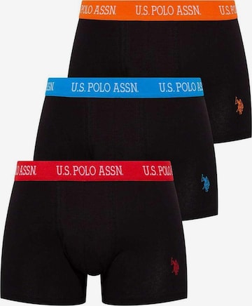 Boxeri de la U.S. POLO ASSN. pe negru: față