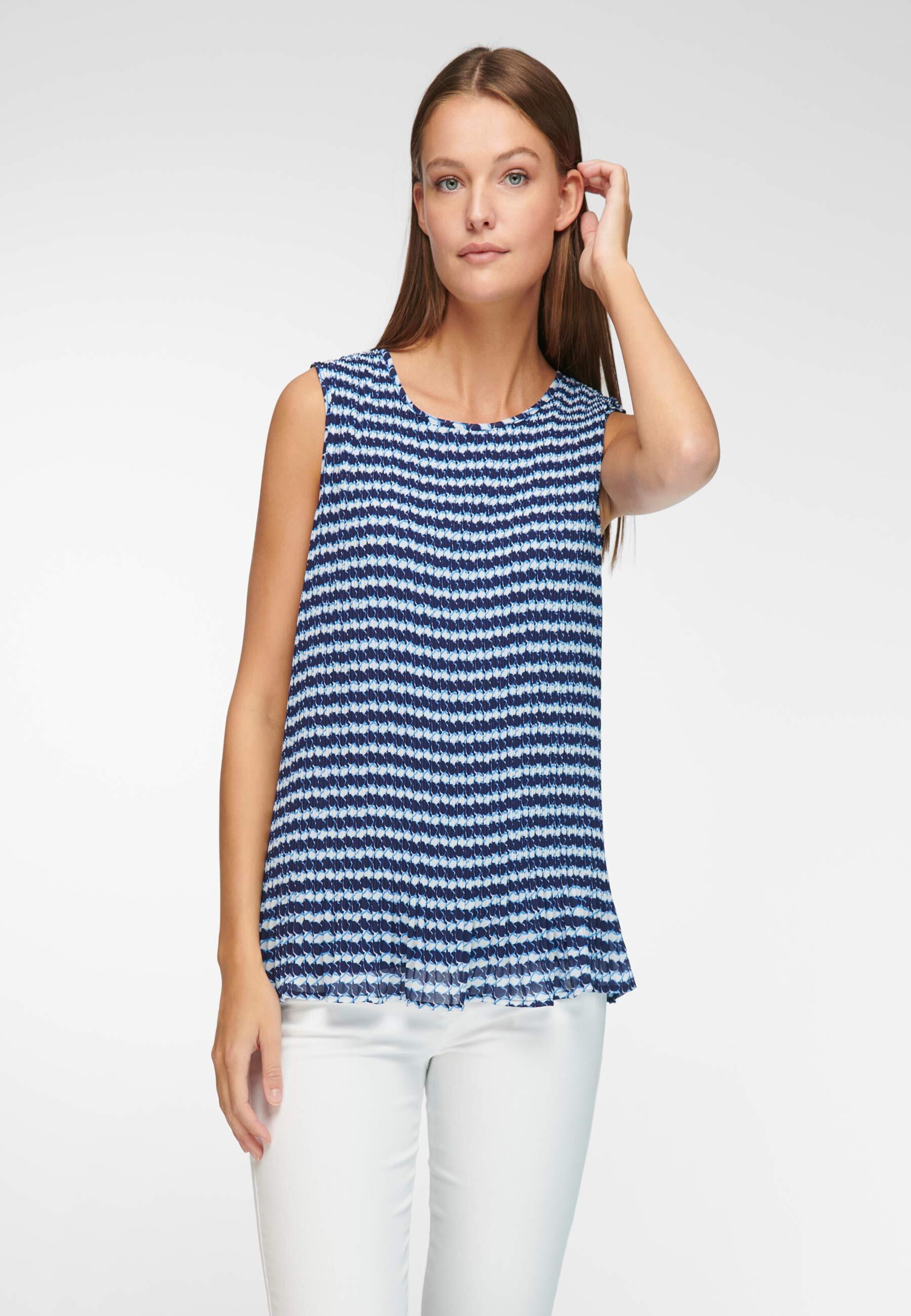 Frauen Shirts & Tops Uta Raasch Blusentop Sleeveless blouse with lining in Blau - OZ66886 Frauen Shirts & Tops Uta Raasch Blusentop Sleeveless blouse with lining in Blau - OZ66886