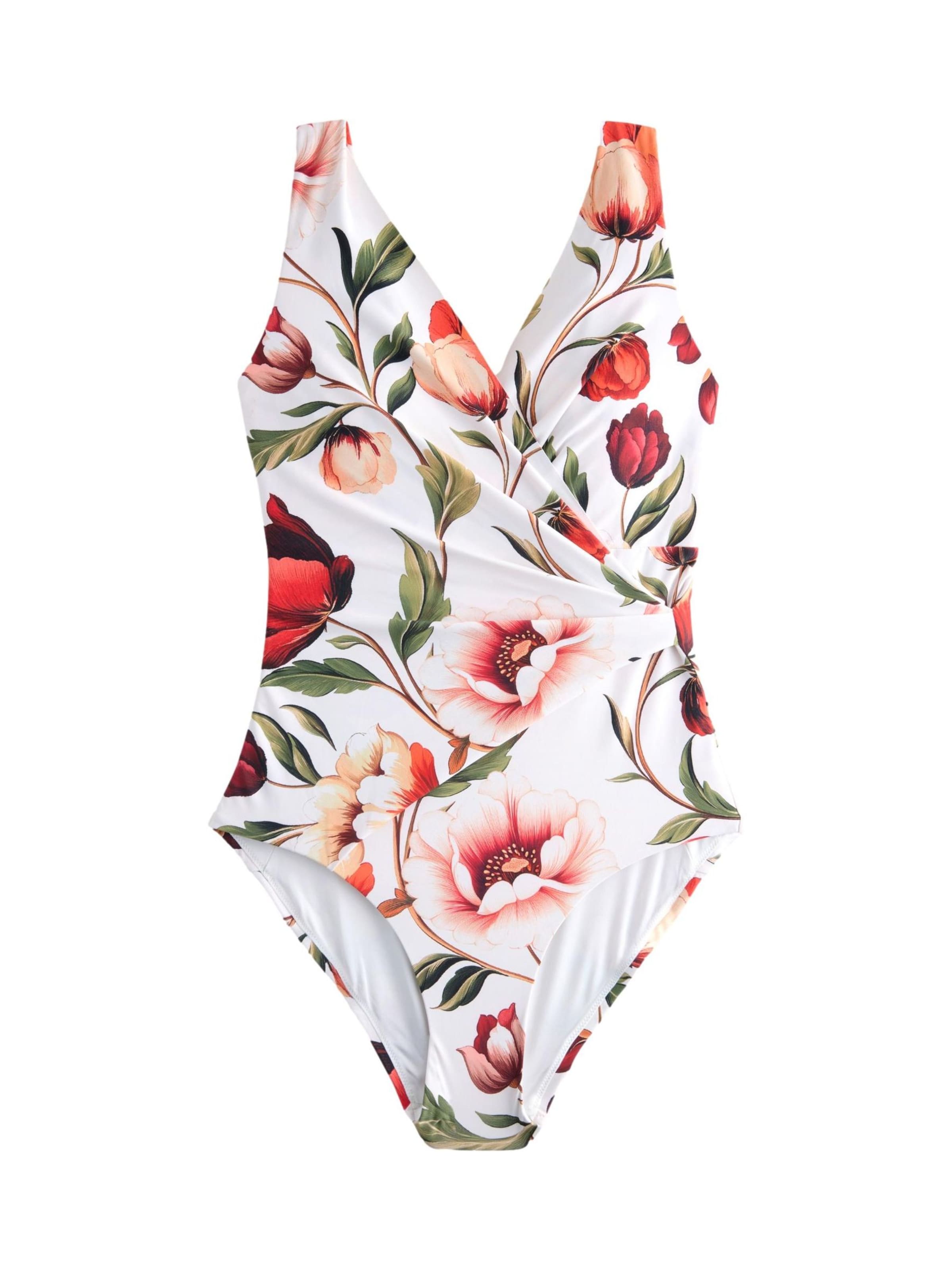 Next Bustier Shapingbadeanzug in Weiß: Vorderseite