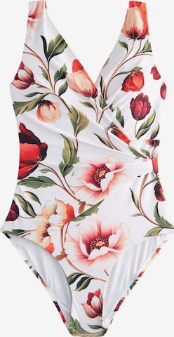 Next Bustier Muotoileva uimapuku värissä valkoinen: etupuoli