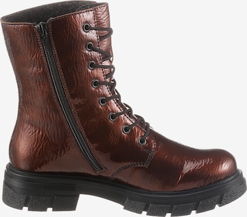 Rieker Lace-Up Ankle Boots in Brown