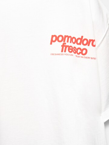 Pull&Bear Skjorte 'TOMATOES' i hvit
