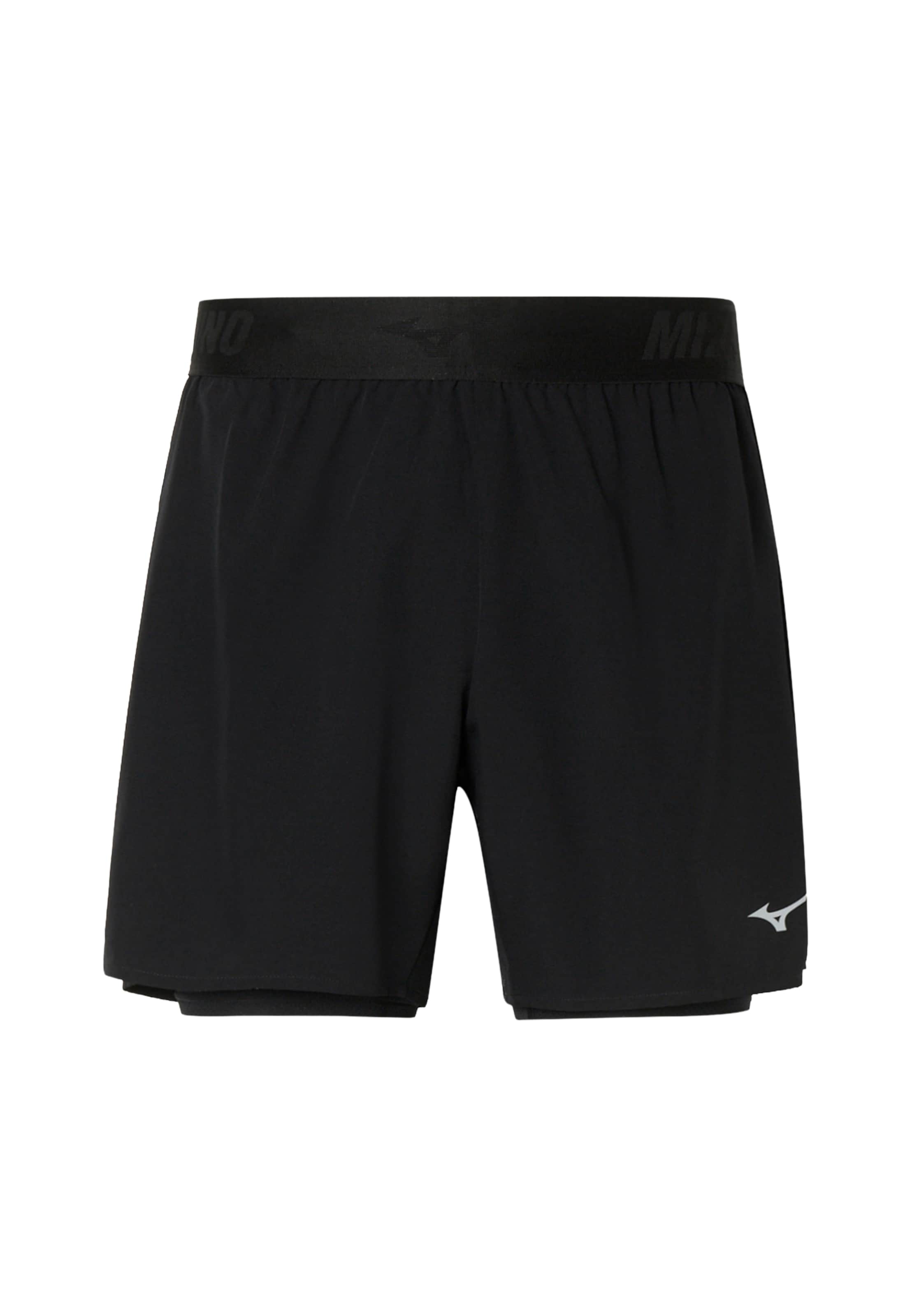 Regular Pantaloni sport de la MIZUNO pe negru: față