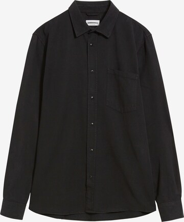 ARMEDANGELS Button Up Shirt 'Skjorta' in Black: front