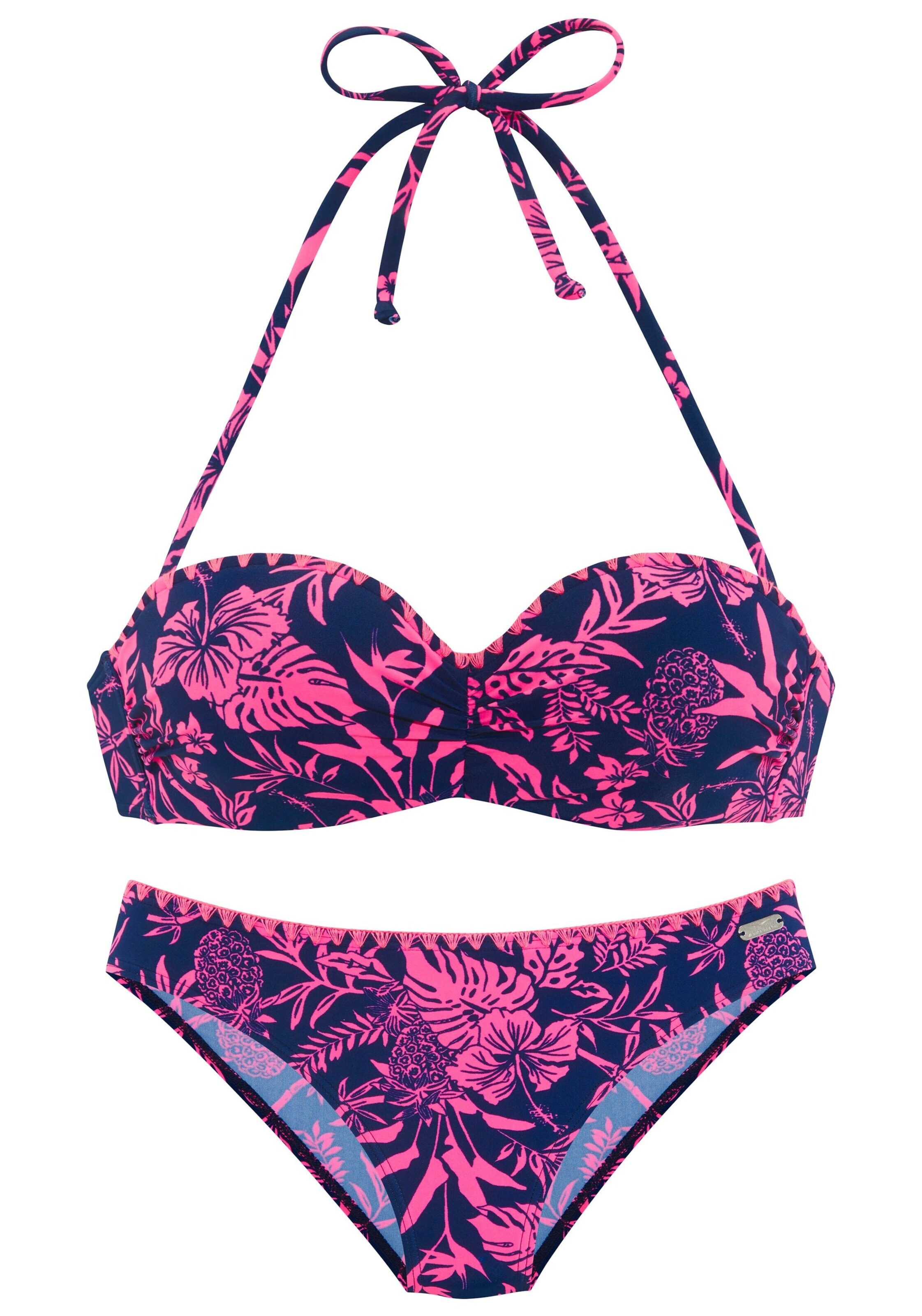 VENICE BEACH Balconette Bikini in Blau: Vorderseite