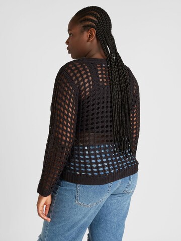 Vero Moda Curve Pullover 'IBIZA' in Schwarz