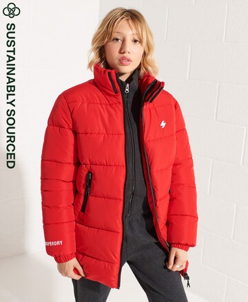 Superdry Performance Jacket in Red: front