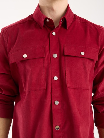 Regular fit Camicia di 7Camicie in rosso