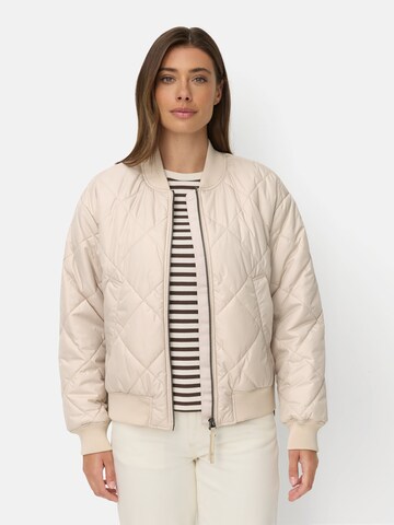 CAMEL ACTIVE Oversize Bomberjacke mit Diamantsteppung in Beige: Vorderseite