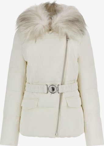 GUESS Winter Jacket in White: front