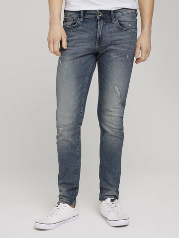 TOM TAILOR DENIM Slimfit Jeans 'Piers' in Blauw: voorkant