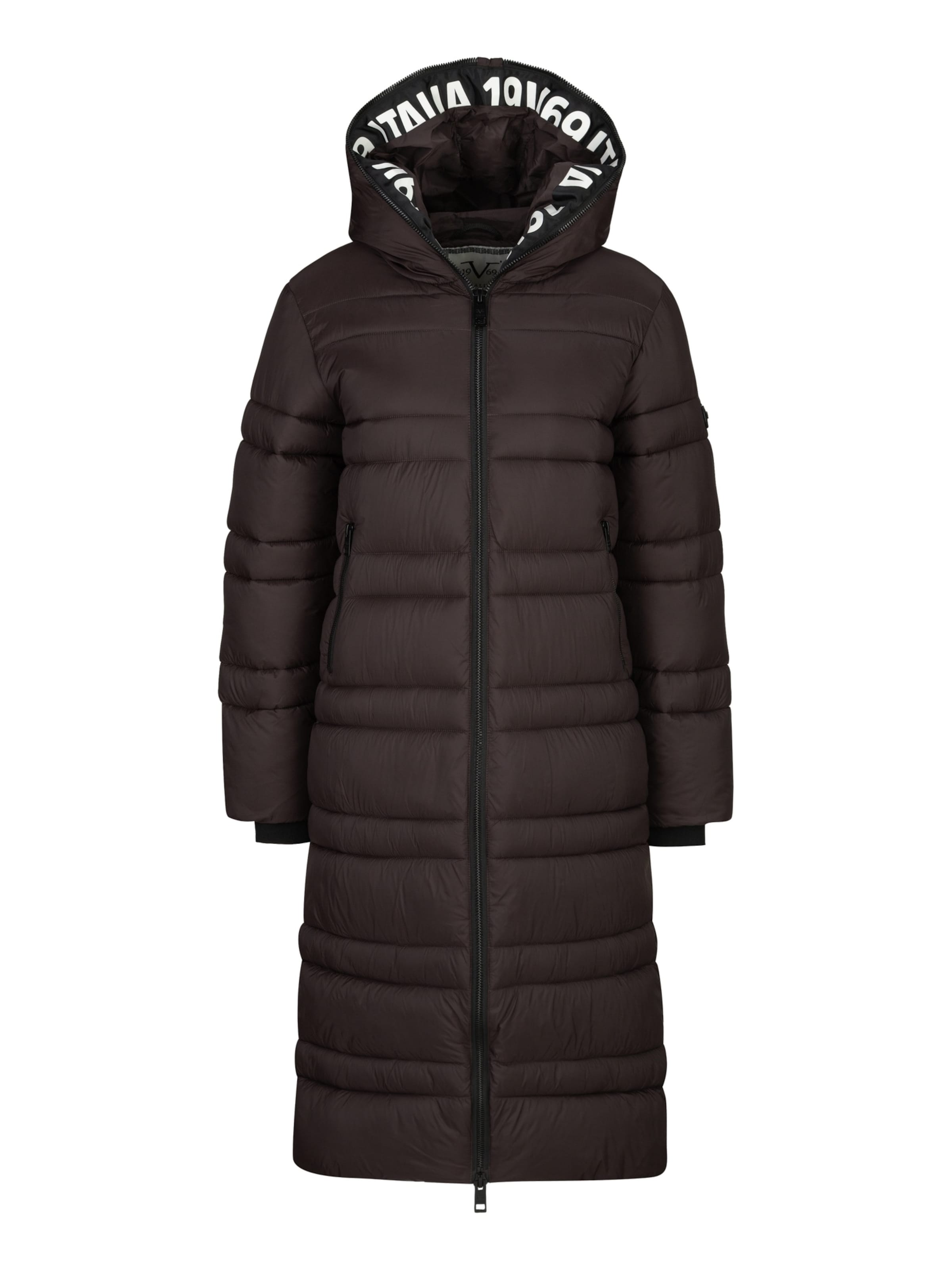 19V69 ITALIA Wintermantel 'Giuseppina' in Bruin: voorkant