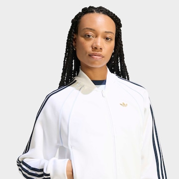 ADIDAS ORIGINALS Tepláková bunda - Biela