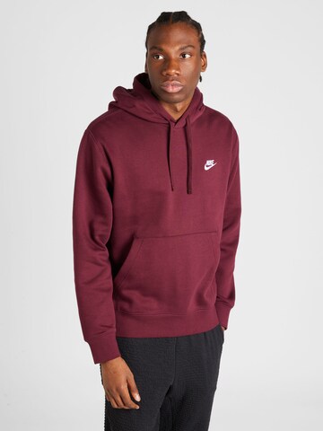 Nike Sportswear Tavaline suurus Dressipluus 'Club Fleece', värv pruun: eest vaates