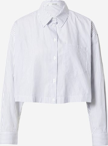 Oval Square Blouse in White: front