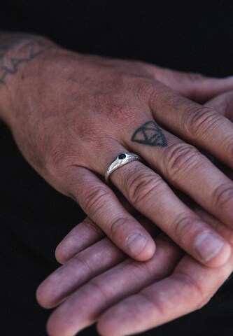 Bague 'Cast Away' Haze&Glory en argent : devant