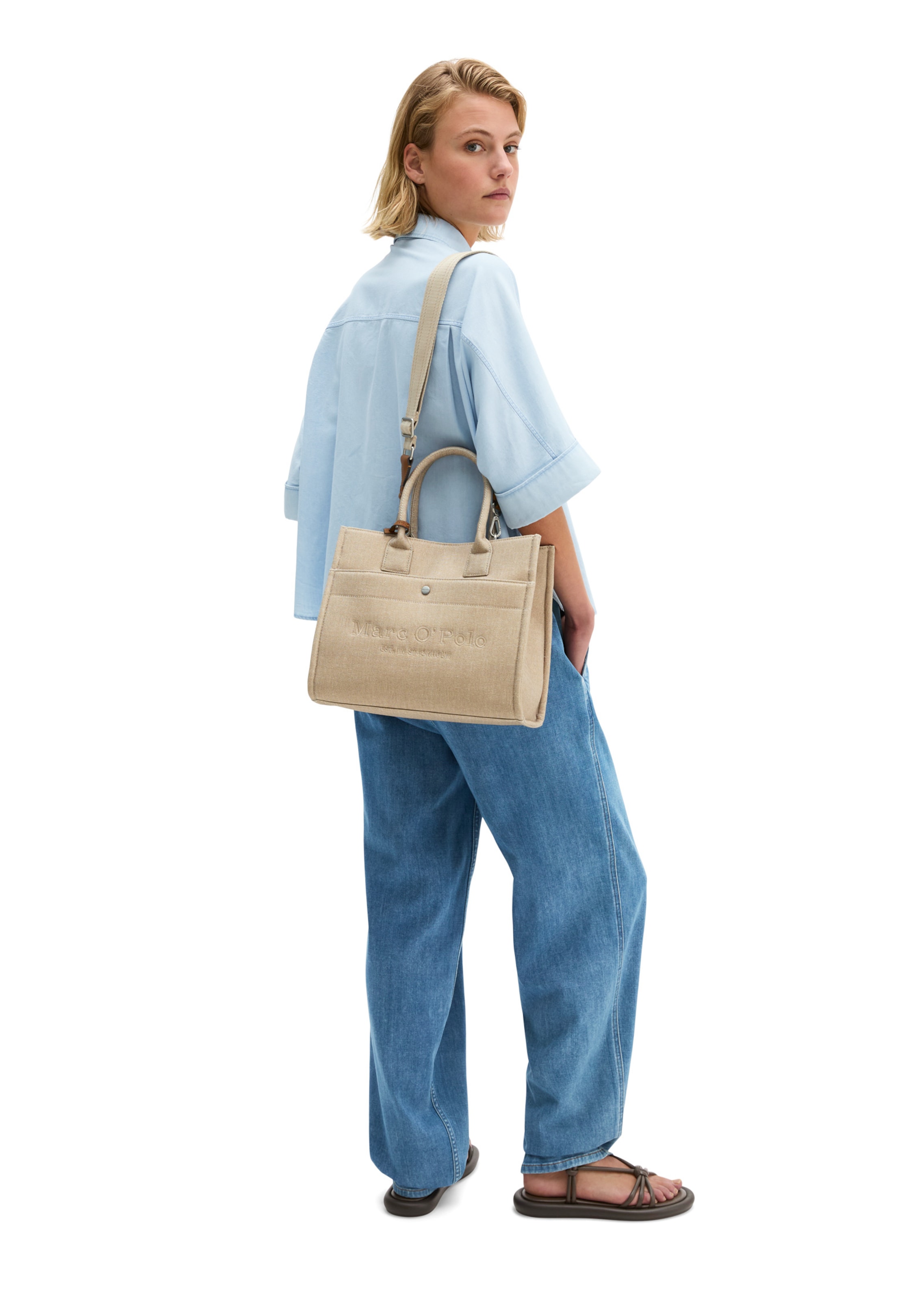 Cabas Marc O'Polo en beige : devant
