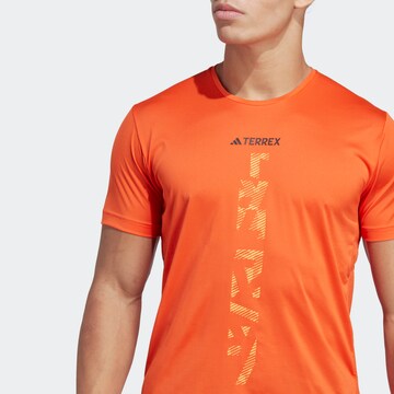 ADIDAS TERREX Performance Shirt 'Agravic' in Orange