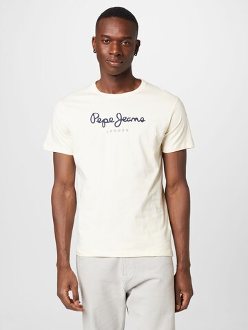 Pepe Jeans - Camisa 'EGGO' em bege: frente