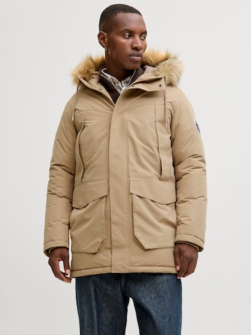 Parka invernale 'JJCAMP' di JACK & JONES in beige: frontale