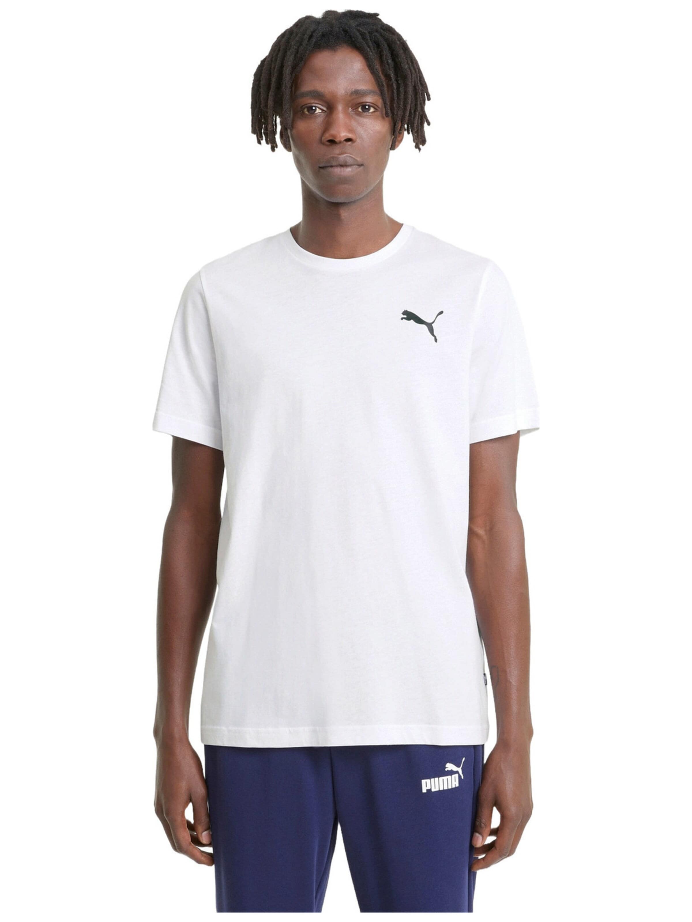 Maglietta 'Puma Essentials Small Logo' in XXL PUMA di colore bianco, Visualizzazione prodotti